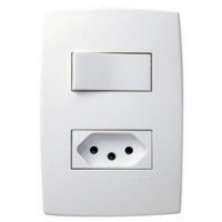 Ela Eletro Araguari INT.PIALPLUS 615074 SIMP+TOM.2P+T PB 4X2>1C INTERRUPTOR PIAL