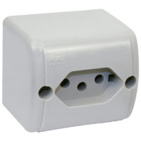 Tomada Sobrepor 2P+T PB 10A 009997